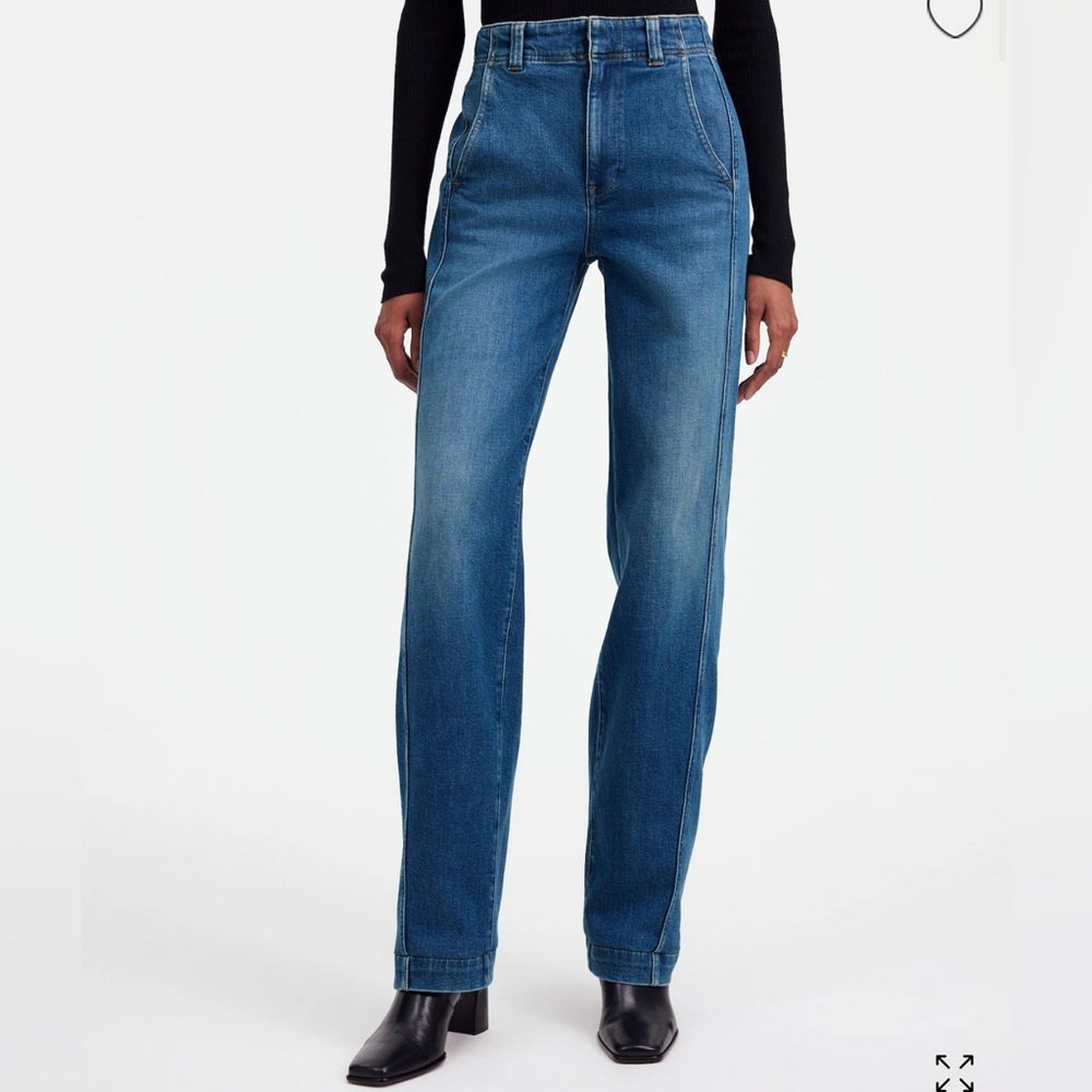 Madewell Tapered Denim trouser in Calvert wash sz 25 medium blue MSRP$148